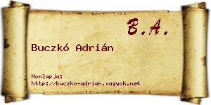 Buczkó Adrián névjegykártya